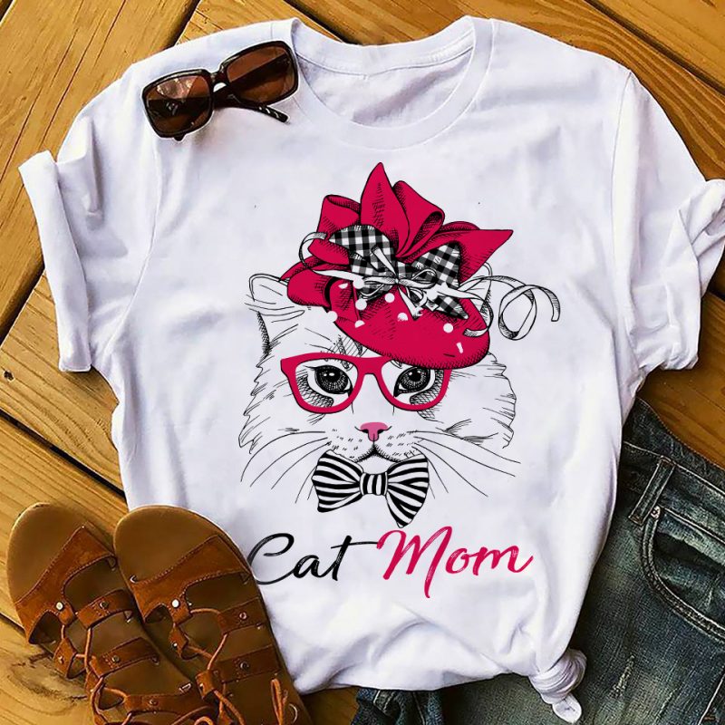 CAT MOM PINK buy t shirt design