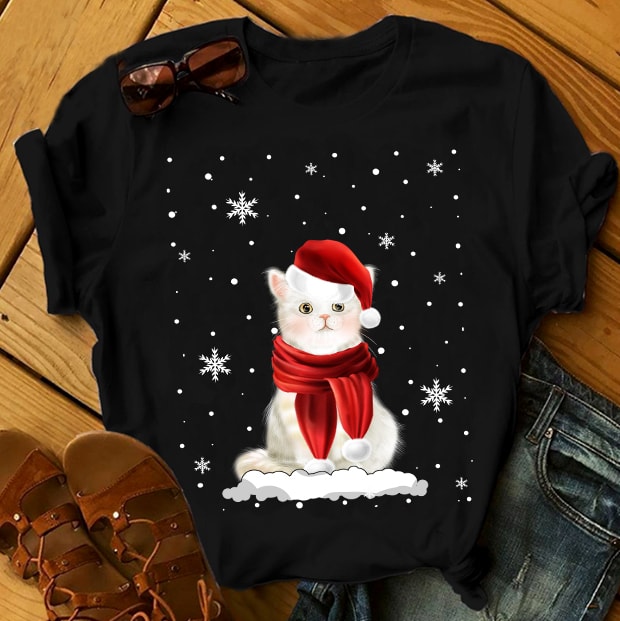CAT SNOWMAN buy t shirt design