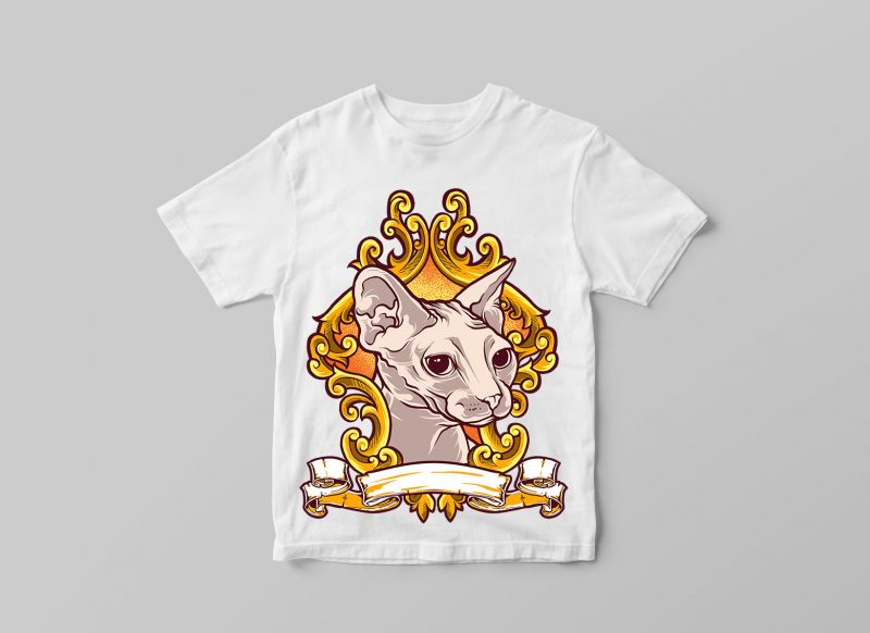 QUEEN CAT vector shirt designs