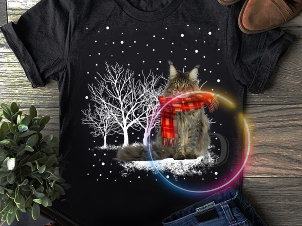 Merry Christmas Winter white Cat T shirt Merry Christmas Winter white Cat T shirt