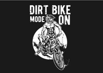 dirtbike mode on print ready vector t shirt design