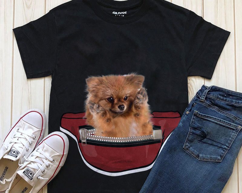 Dog in Waist Pack – 20 Popular Dog Breeds tshirt factory