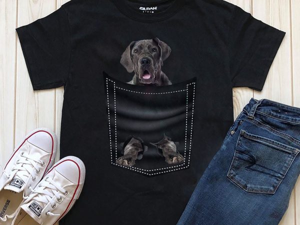Dog in pocket – 20 popular dog breeds t shirt design for sale