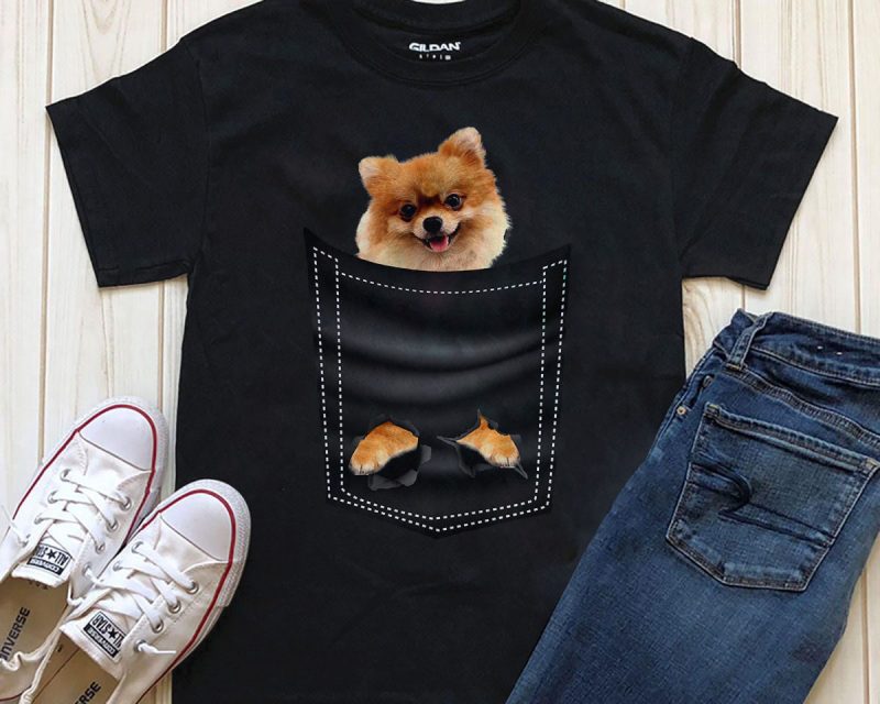 Dog In Pocket – 20 Popular Dog Breeds buy t shirt designs artwork