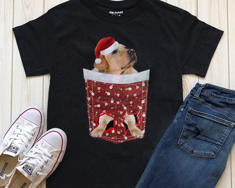 Dog In Christmas Pocket – 20 Popular Dog Breeds buy t shirt designs artwork