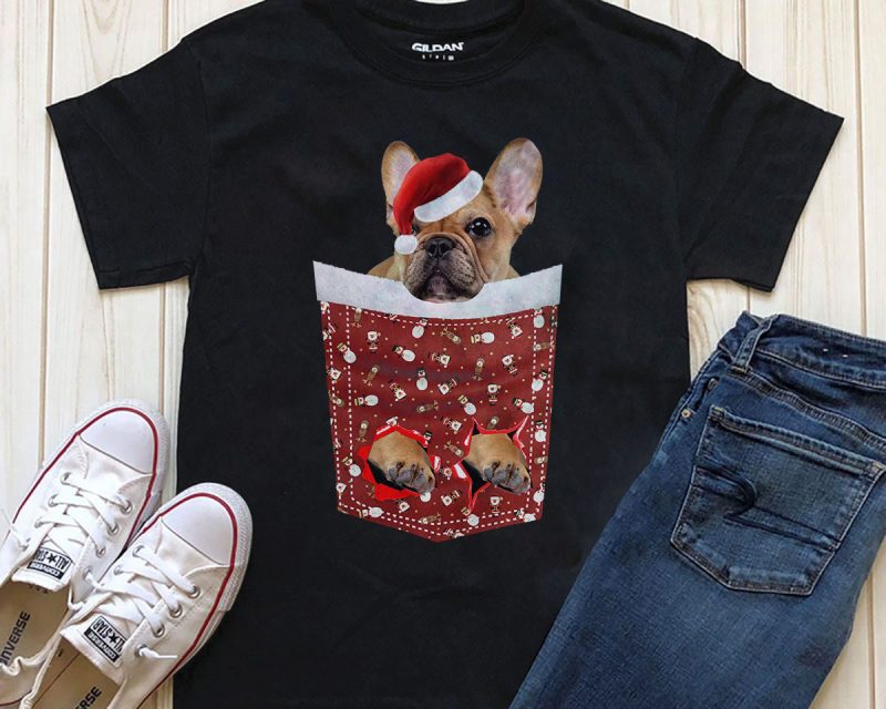 Dog In Christmas Pocket – 20 Popular Dog Breeds buy t shirt designs artwork