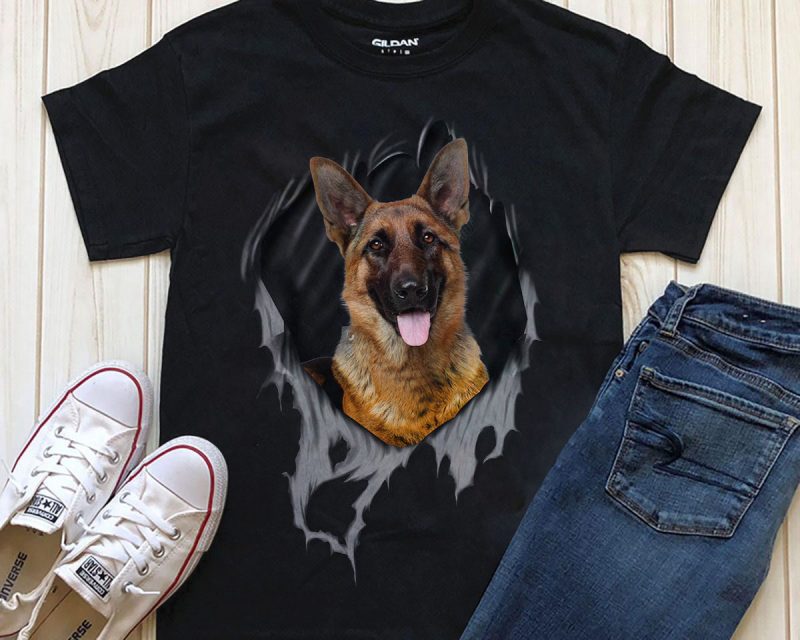 Dog in Tee – 20 versions buy t shirt design