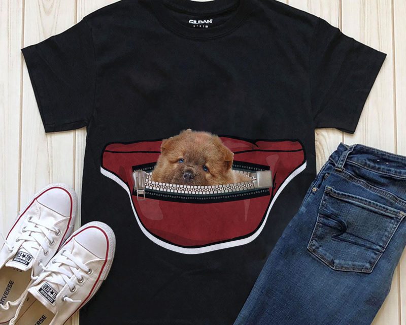 Dog in Waist Pack – 20 Popular Dog Breeds tshirt factory