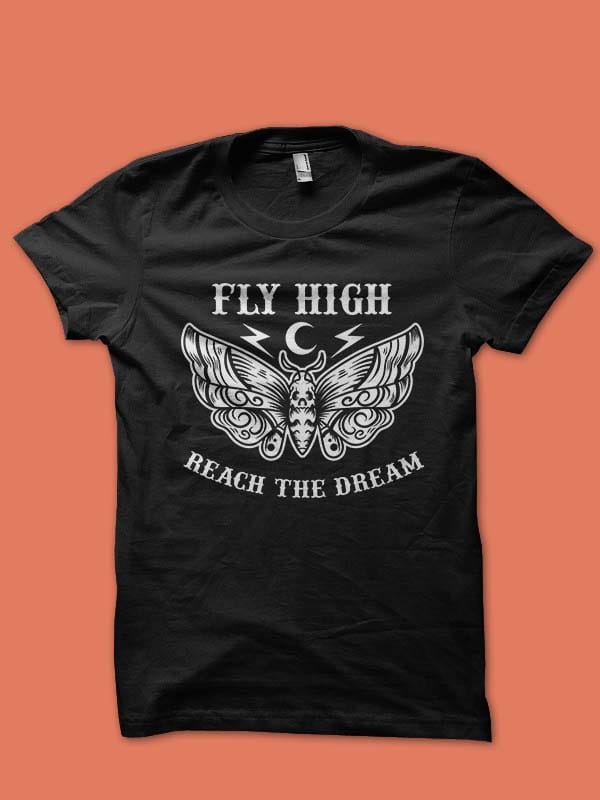 fly high tshirt design vector t shirt design