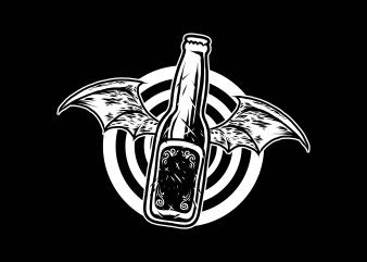 bat beer tshirt design