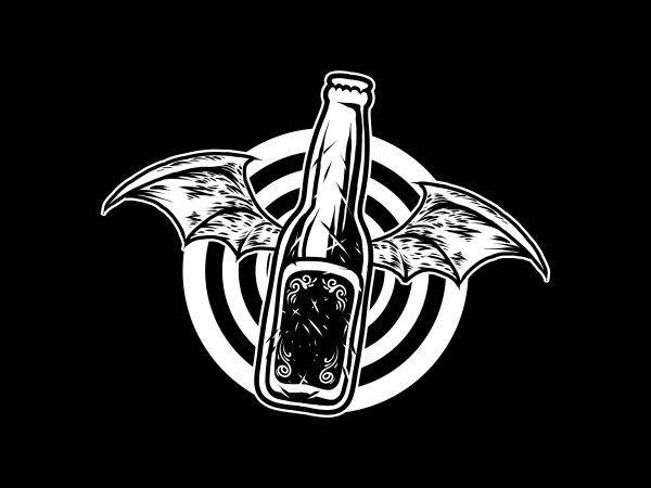 Bat beer tshirt design