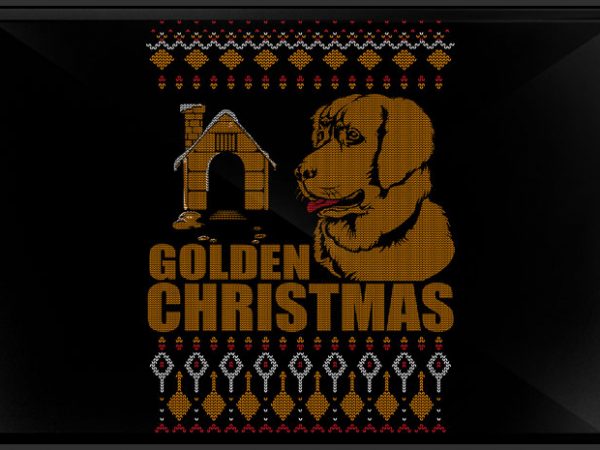 Golden x mas vector t shirt design for download