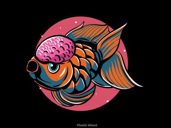 Goldfish vector t shirt design for download