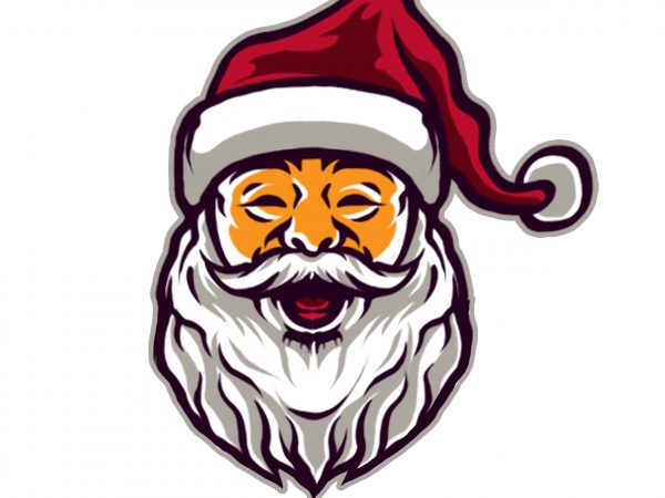 Happy santa buy t shirt design for commercial use