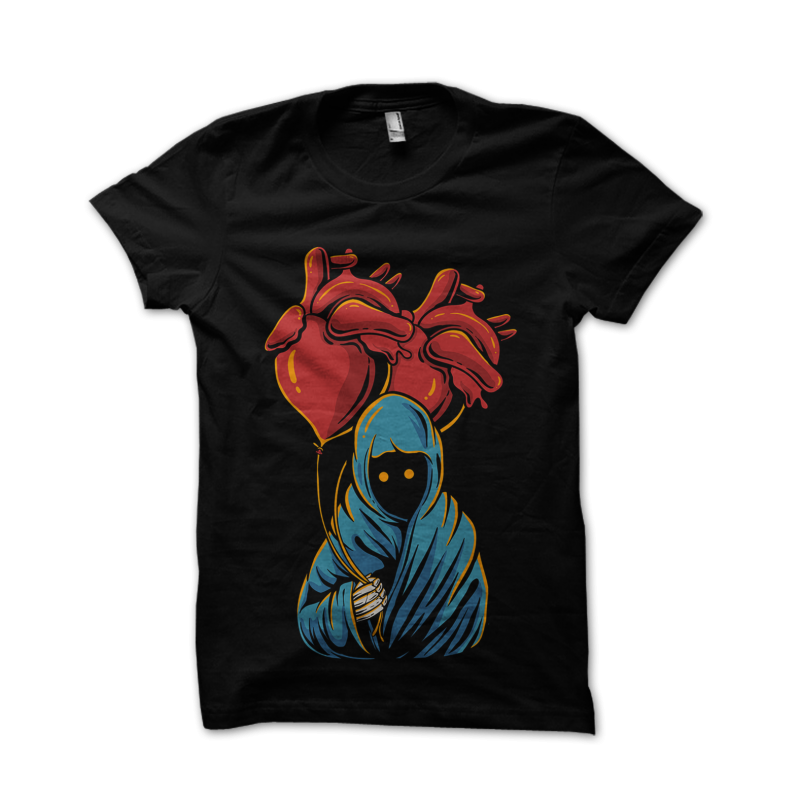 Heart balloon t shirt design png