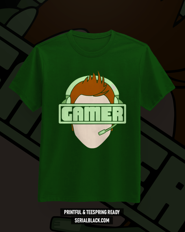 Gamer Guy T-Shirt Design t-shirt designs for merch by amazon