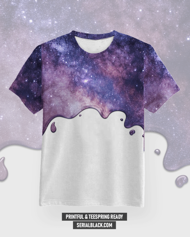 Galaxy Drip All-Over T-Shirt Design - Buy t-shirt designs
