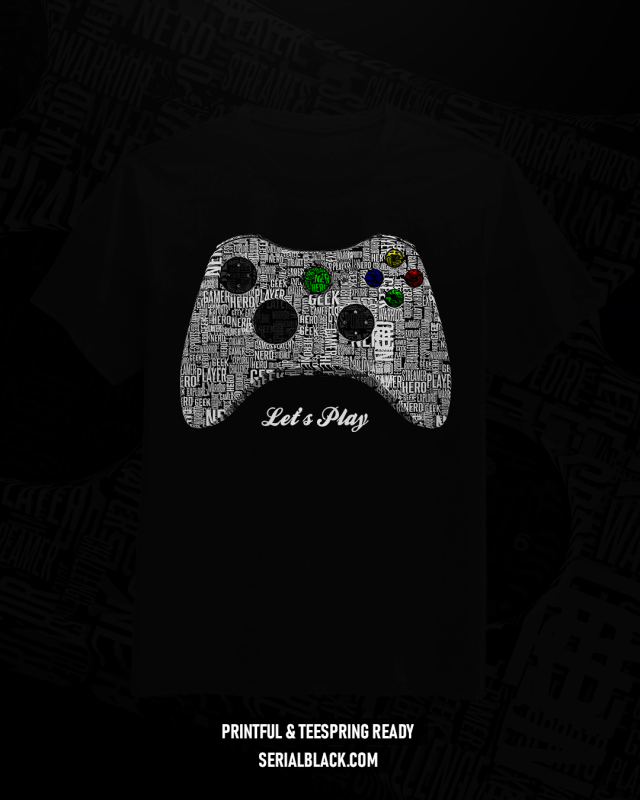 ◾️ leт’ѕ plαy ◾️ Gamer T-Shirt Design vector shirt designs