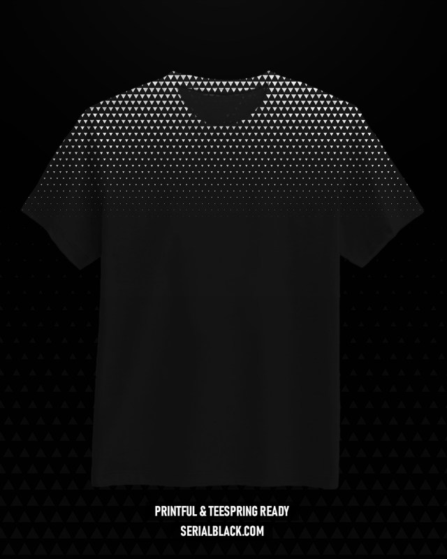 Triangles All-Over Print T-Shirt Design tshirt design for merch by amazon