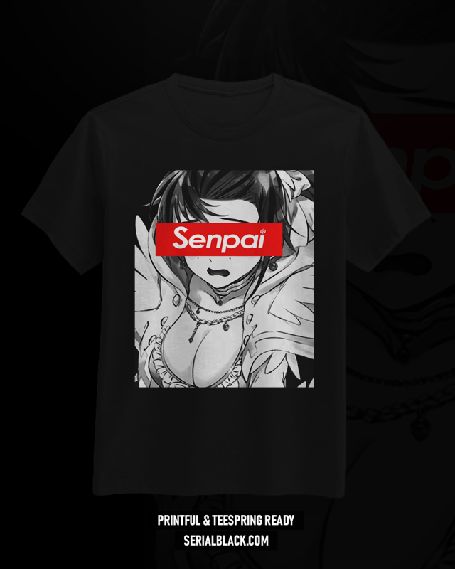 Anime Girl #3 T-Shirt Design tshirt design for merch by amazon