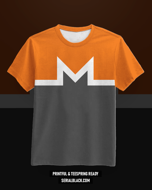 Monero Cryptocurrency All-Over T-Shirt Design t shirt designs for sale