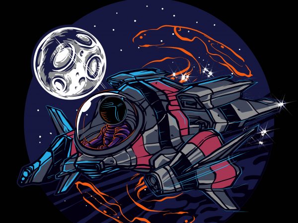 INTO THE SPACE vector t shirt design artwork INTO THE SPACE vector t shirt design artwork