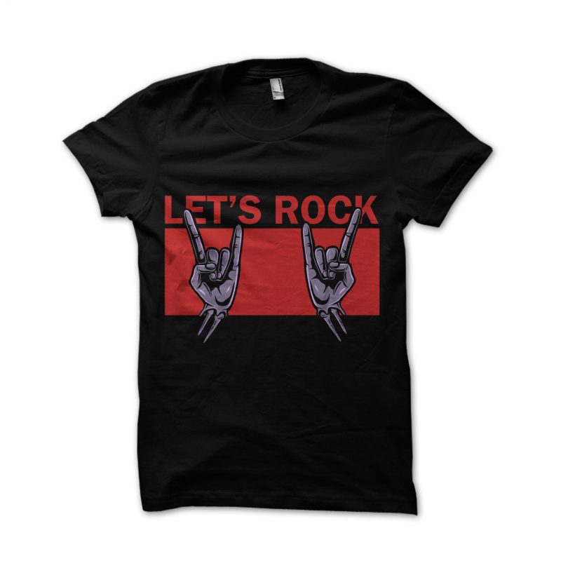 let’s rock tshirt design for merch by amazon