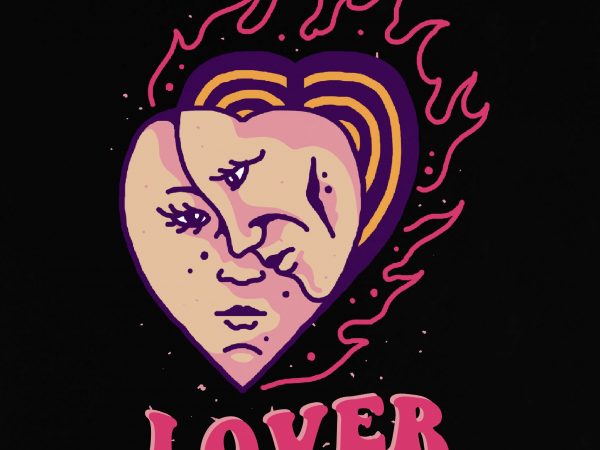 Lover t shirt design for sale