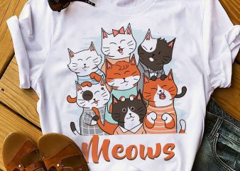 MEOWS t-shirt design png
