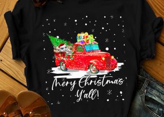 MERRY CHRISTMAS Y’ALL t shirt design to buy