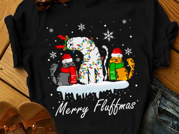 Merry fluffmas design for t shirt