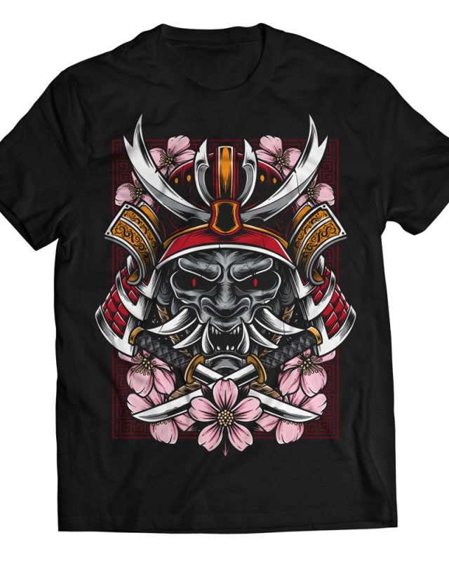 Demon Samurai vector t shirt design