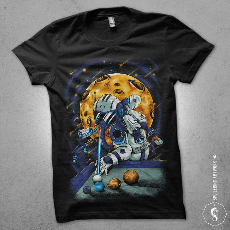 nineball spaceman Graphic t-shirt design buy tshirt design