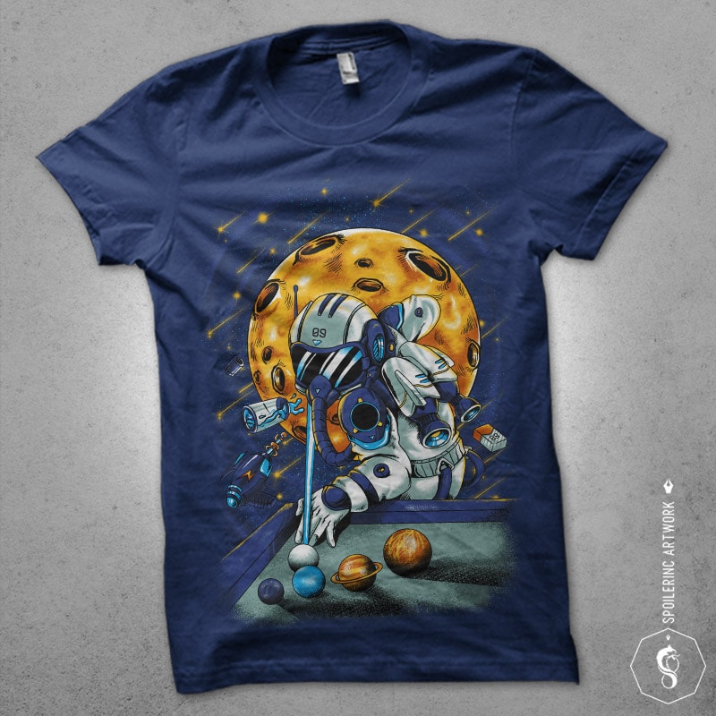 nineball spaceman Graphic t-shirt design buy tshirt design