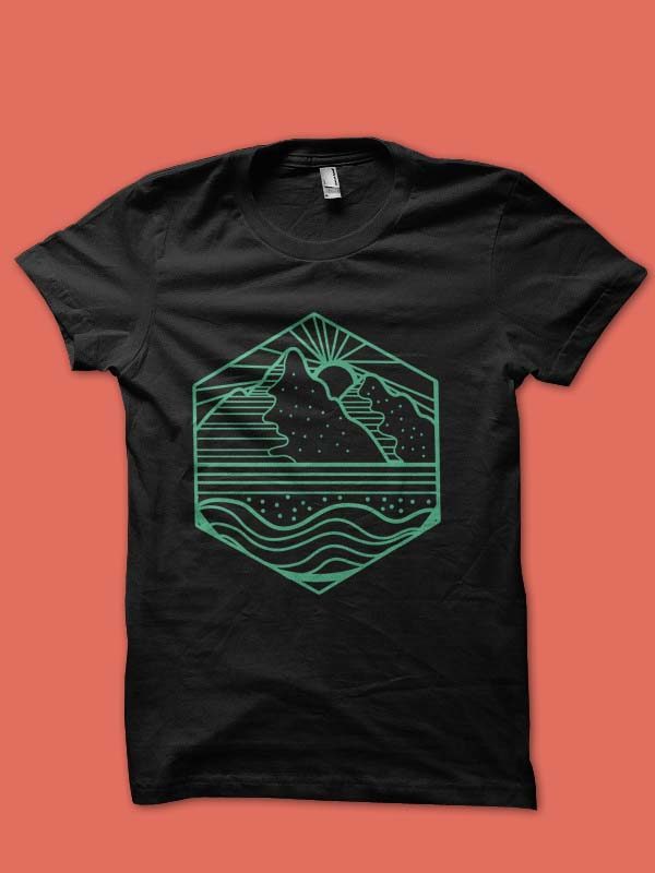 mountain line art tshirt design t shirt design graphic