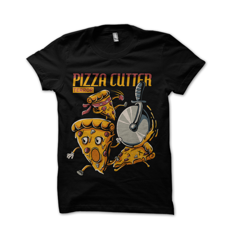 Pizza Cutter Terror t shirt designs for printful