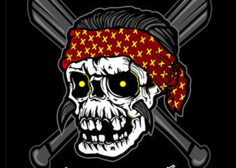 rebel skull t-shirt design