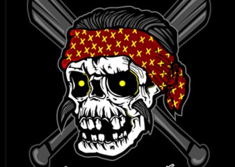 Rebel skull t-shirt design