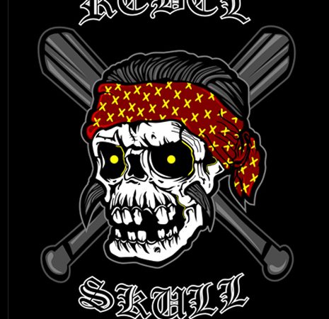 Rebel skull t-shirt design
