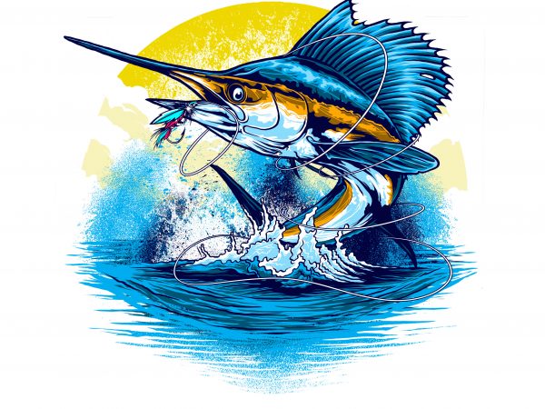 SAILFISH t shirt template vector SAILFISH t shirt template vector