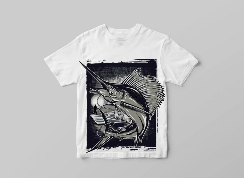 SAILFISH tshirt design for merch by amazon
