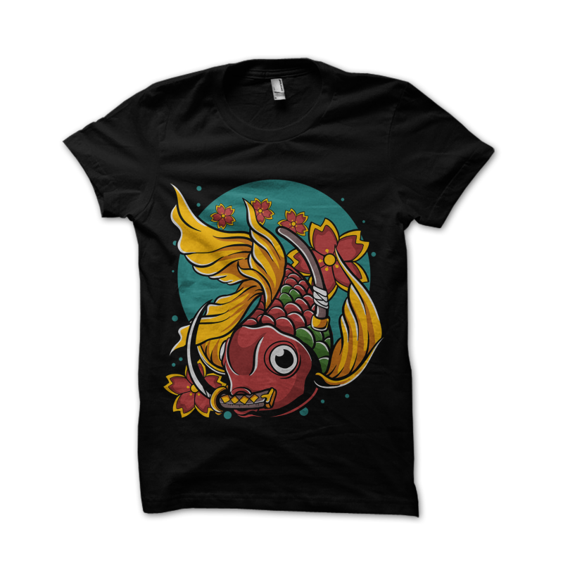 Japanese Goldfish t shirt designs for merch teespring and printful