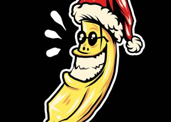 santa banana tshirt design