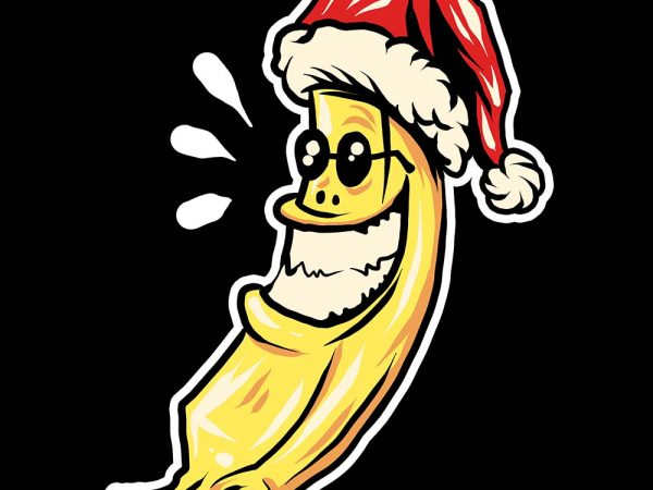 Santa banana tshirt design