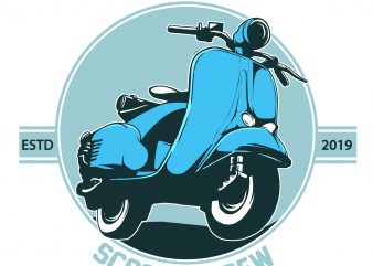 Scooter crew buy t shirt design for commercial use