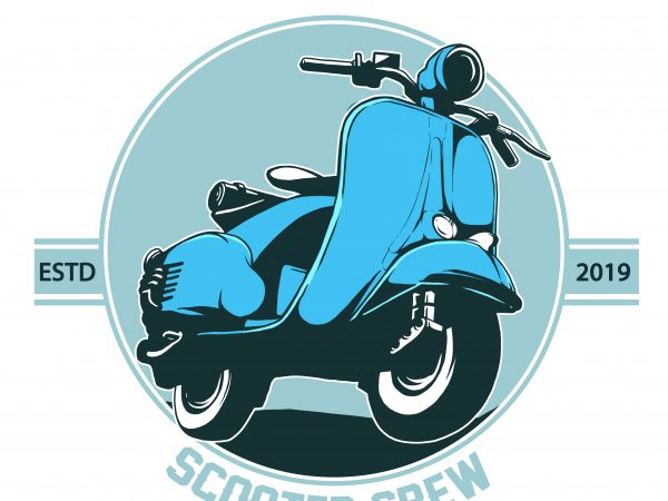 Scooter crew buy t shirt design for commercial use