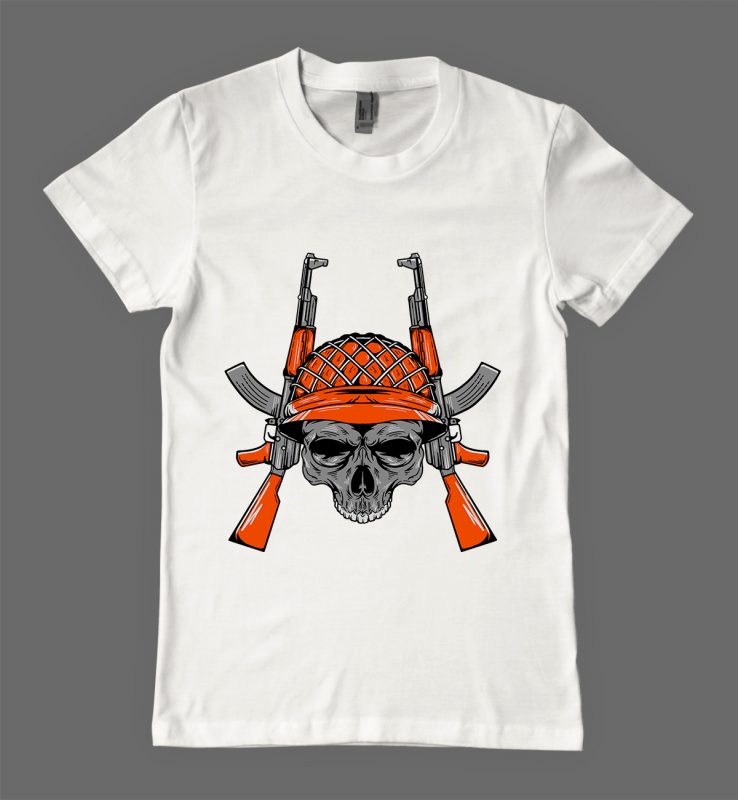 skull militiary t-shirt design t shirt designs for teespring