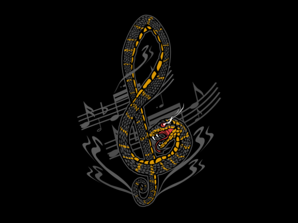 Snake music buy t shirt design for commercial use