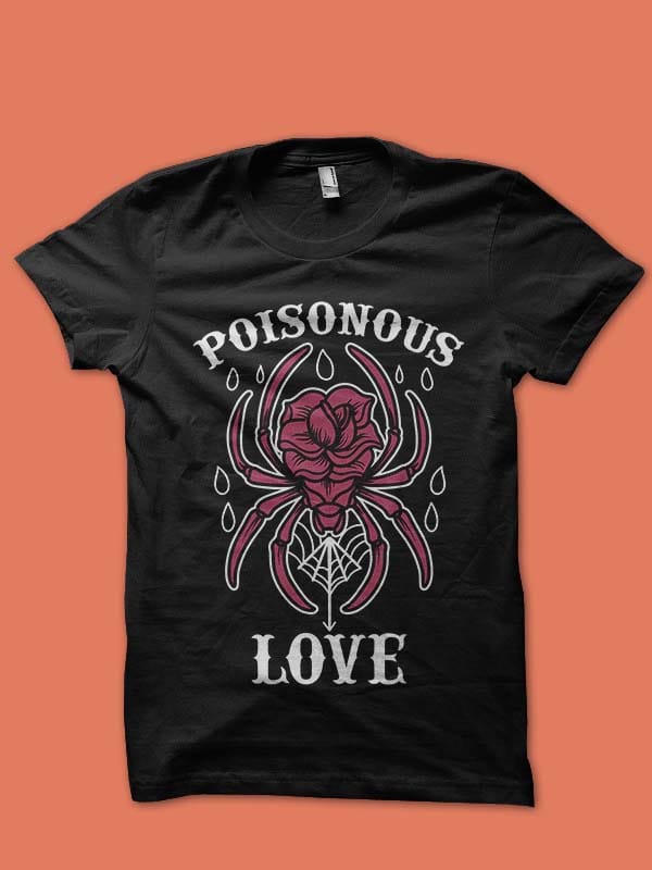 poisonous love tshirt design vector t shirt design