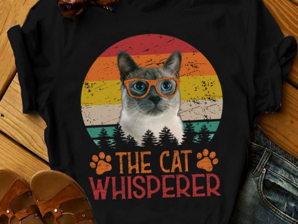 The cat whisperer t-shirt design for commercial use